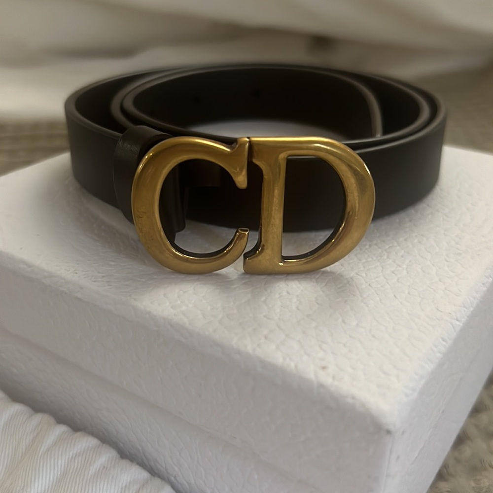 Dior Saddle Belt 75cm Black Ultrasmooth Calfskin, 20 MM